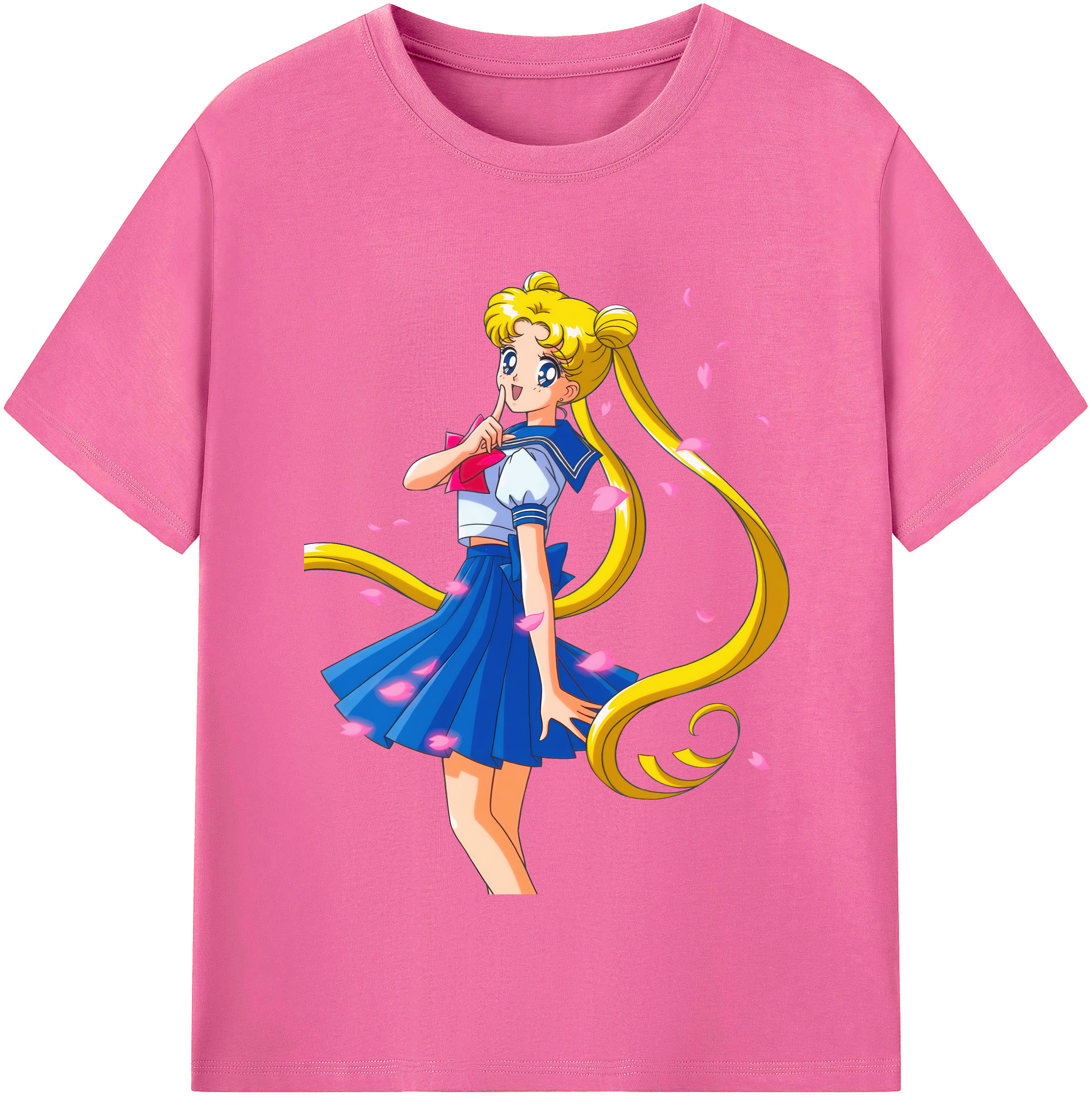 （画像用） 美少女戦士セーラームーン 愛野 美奈子 あいの みなこ Sailor Moon Aino Minako レディースカジュアルプリントTシャツ（綿100％）